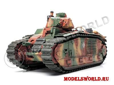 Склеиваемая модель Танк B1 bis (немецкая армия) с фигурой танкиста - фото 1
