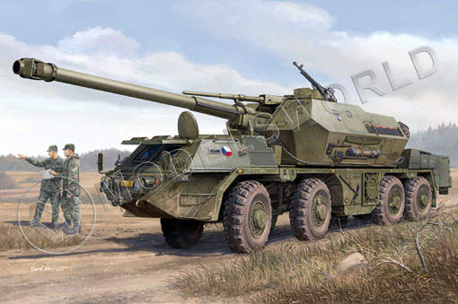 Склеиваемая пластиковая модель танка 152mm ShkH Dana vz.77. Масштаб 1:35 - фото 1