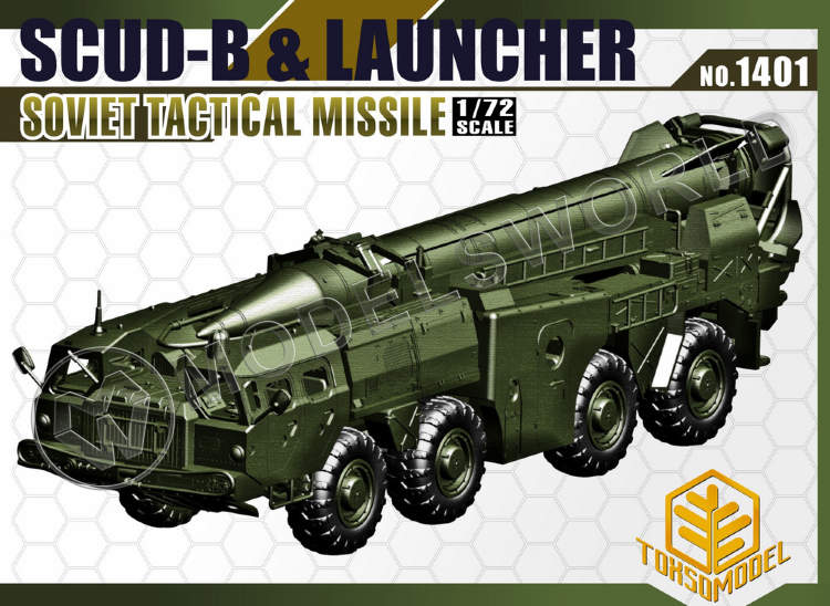 Склеиваемая пластиковая модель USSR Scud-B Louncher SOVIET TACTICAL MISSILE. Масштаб 1:72 - фото 1