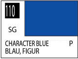 Краска на растворителе художественная MR.HOBBY C110 CHARACTER BLUE (Полу-глянцевая) 10мл. - фото 1