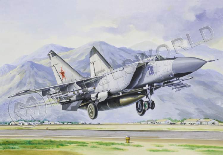 Склеиваемая пластиковая модель МиГ-25ПД Истребитель-перехватчик. Масштаб 1:72 - фото 1