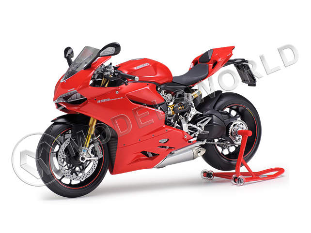 Склеиваемая пластиковая модель мотоцикла Ducati 1199 Panigale S L=173 мм. Масштаб 1:12 - фото 1
