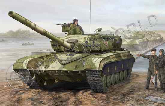 Склеиваемая пластиковая модель танка Soviet T-64 MOD 1981. Масштаб 1:35 - фото 1