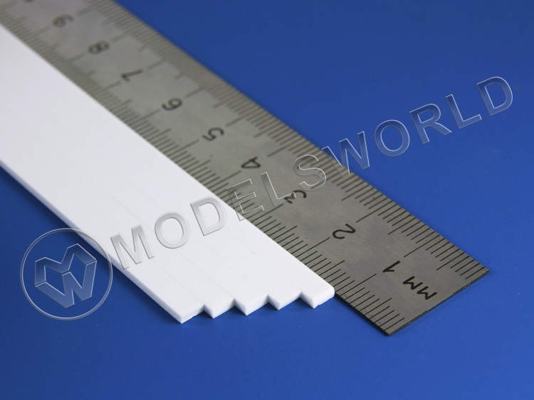 Полоска пластиковая для масштаба S, 1.6х4.0 мм, 8 шт - фото 1