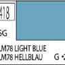 Краска водоразбавляемая художественная MR.HOBBY RLM78 LIGHT BLUE (Полу-глянцевая) 10мл.