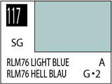 Краска на растворителе художественная MR.HOBBY C117 RLM76 LIGHT BLUE (Полу-глянцевая) 10мл. - фото 1
