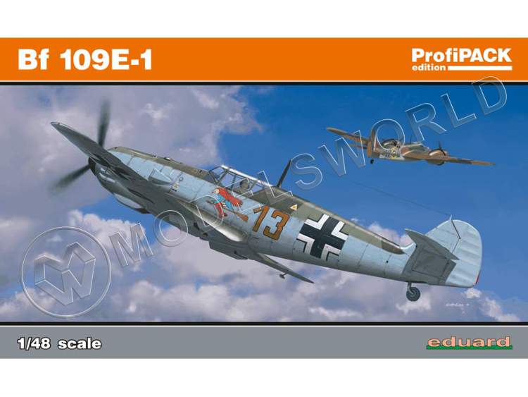 Склеиваемая пластиковая модель самолета Bf 109E-1. ProfiPACK. Масштаб 1:48 - фото 1