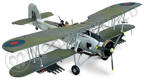Склеиваемая пластиковая модель Fairey Swordfish Mk.II, 3 варианта декалей, 3 фигуры. Масштаб 1:48 - фото 1
