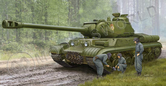 Склеиваемая пластиковая модель советский тяжелый танк ИС-2М. Масштаб 1:35 - фото 1