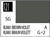 Краска на растворителе художественная MR.HOBBY С121 RLM81 BROWN VIOLET (Полу-глянцевая) 10мл. - фото 1