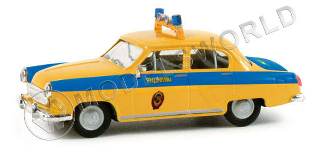 Модель автомобиля Wolga M 21 "дорожная полиция" (RUS). H0 1:87 - фото 1