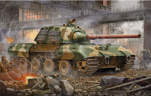 Склеиваемая пластиковая модель танк Е-100 сверхтяжелый (1:35) - фото 1
