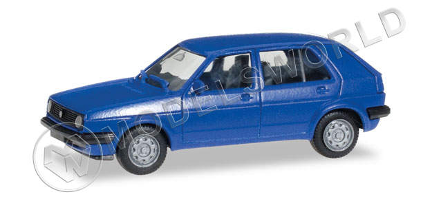 Модель автомобиля VW Golf II 4 doors, синий. H0 1:87 - фото 1