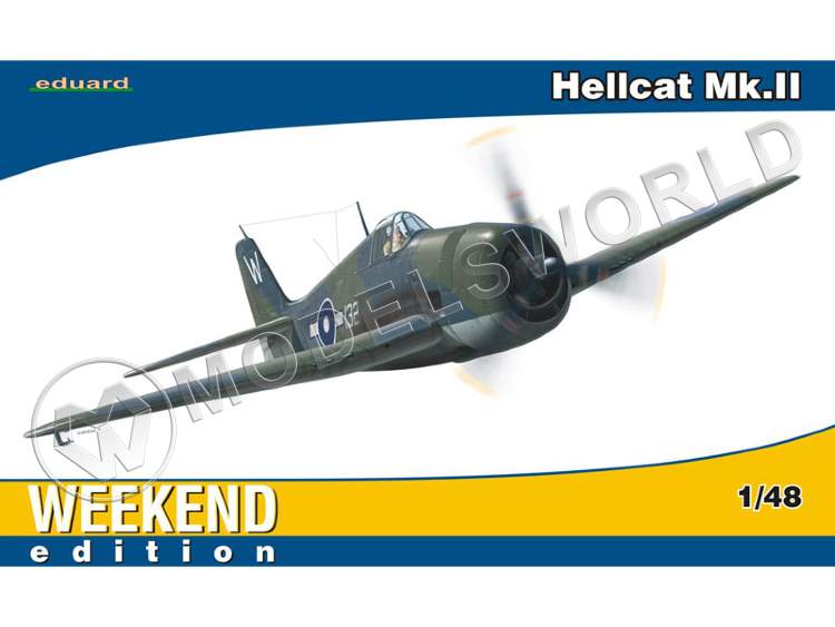 Склеиваемая пластиковая модель самолета Hellcat Mk.II. Масшатб 1:48 - фото 1