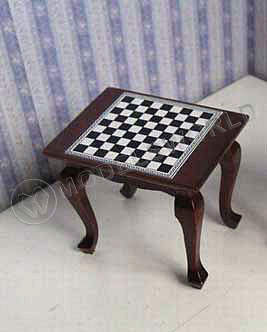 Шахматный столик, темное дерево - фото 1