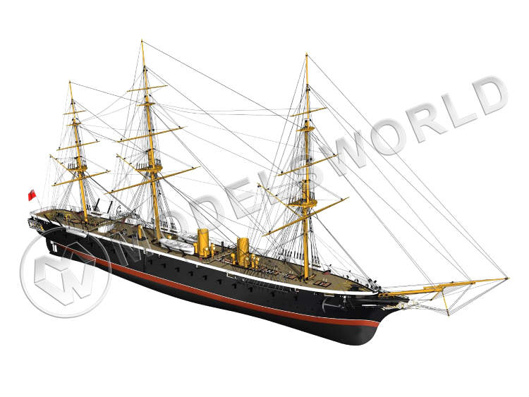 Деревянная модель корабля WARRIOR. Масштаб 1:100 - фото 1