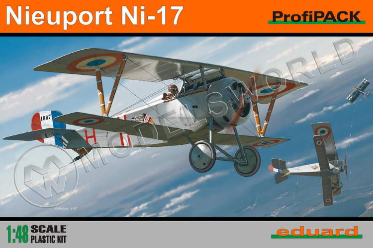 Склеиваемая пластиковая модель самолета Nieuport Ni-17. ProfiPACK. Масштаб 1:48 - фото 1