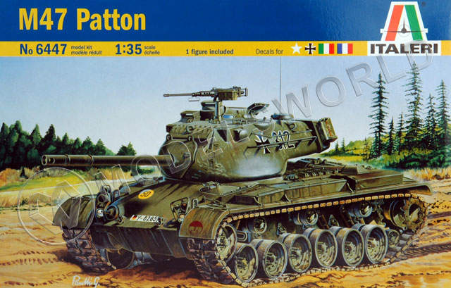 Склеиваемая пластиковая модель танк M-47 Patton. Масштаб 1:35 - фото 1