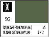 Краска на растворителе художественная MR.HOBBY С130 DARK GREEN KAWASAKI (Полу-глянцевая) 10мл. - фото 1