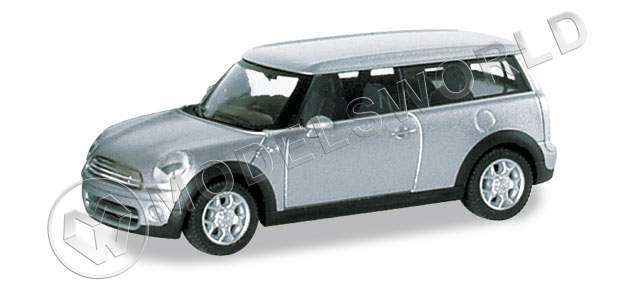 Модель автомобиля Mini Cooper Clubman, серебристый. H0 1:87 - фото 1