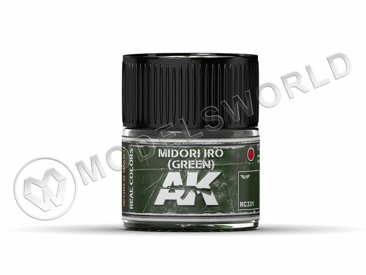 Акриловая лаковая краска AK Interactive Real Colors. Midori Iro (Green). 10 мл - фото 1