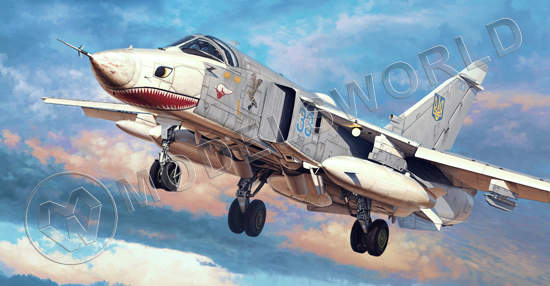 Склеиваемая платсиковая модель самолет  самолет  Su-24MR Fencer-E. Масштаб 1:72. - фото 1