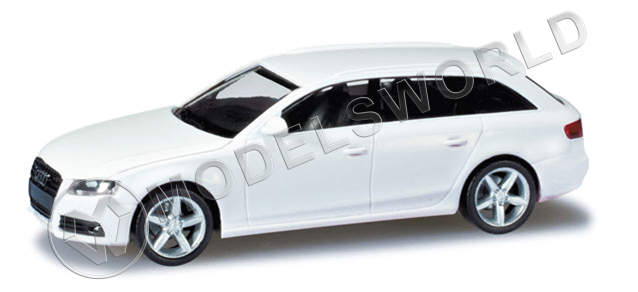 Модель автомобиля  Audi A4 Avant, белый металлик. H0 1:87 - фото 1