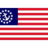 Флаг яхт-клубов США. Размер 45х28 мм