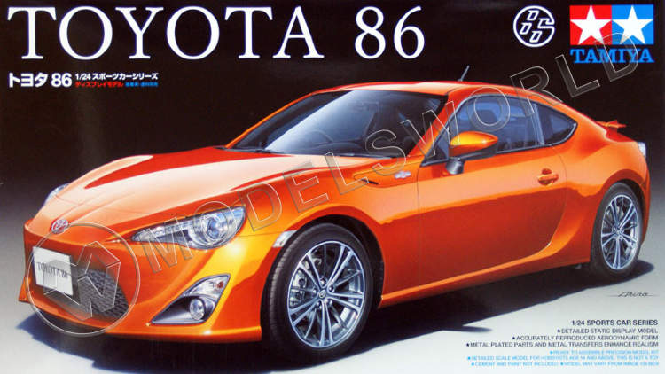 Склеиваемая пластиковая модель автомобиля Toyota 86. Масштаб 1:24 - фото 1