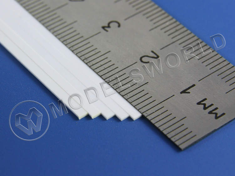 Полоска пластиковая для масштаба HO, 0.6х1.7 мм, 10 шт - фото 1
