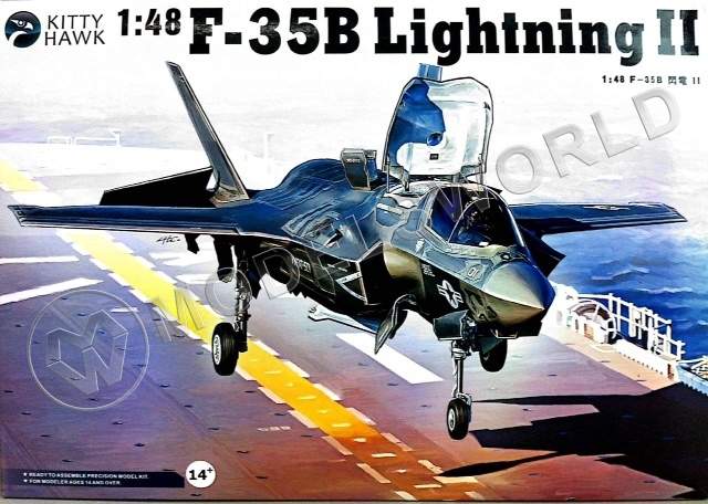 Склеиваемая пластиковая модель самолета F-35B Lightning II. Масштаб 1:48 - фото 1