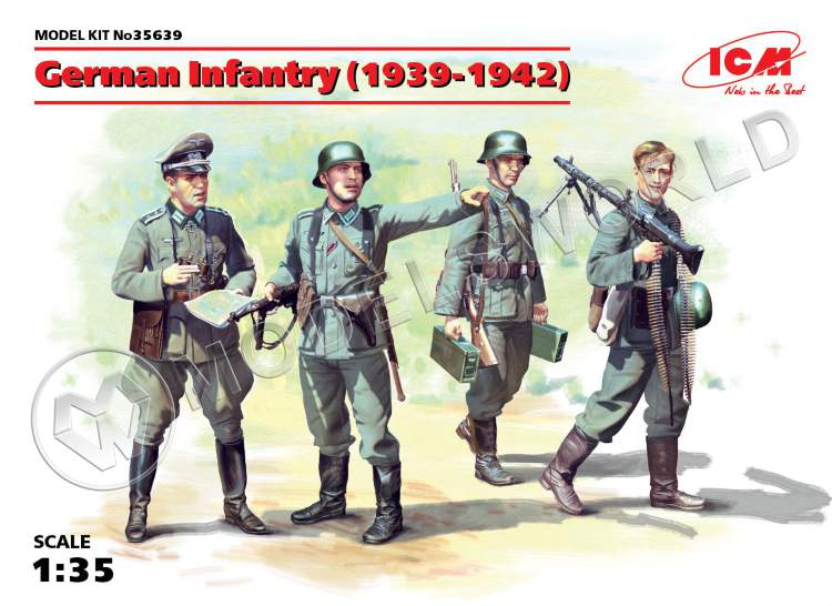 Фигуры Германская пехота (1939-1942 г). Масштаб 1:35 - фото 1