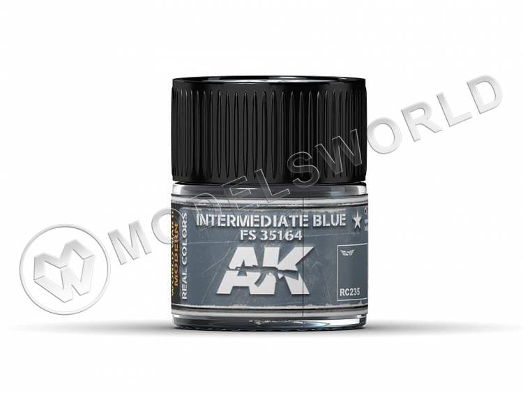 Акриловая лаковая краска AK Interactive Real Colors. Intermediate Blue FS 35164. 10 мл - фото 1