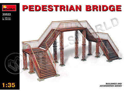 Склеиваемая пластиковая модель Пешеходный мост. Масштаб 1:35 - фото 1