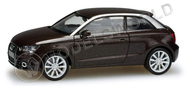 Модель автомобиля Audi A1, коричневый металлик. H0 1:87 - фото 1