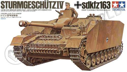 Склеиваемая пластиковая модель немецкая САУ Sturmgeschutz IV (sdkfz163). Масштаб 1:35 - фото 1