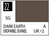 Краска на растворителе художественная MR.HOBBY С22 DARK EARTH (Полу-глянцевая) 10мл. - фото 1