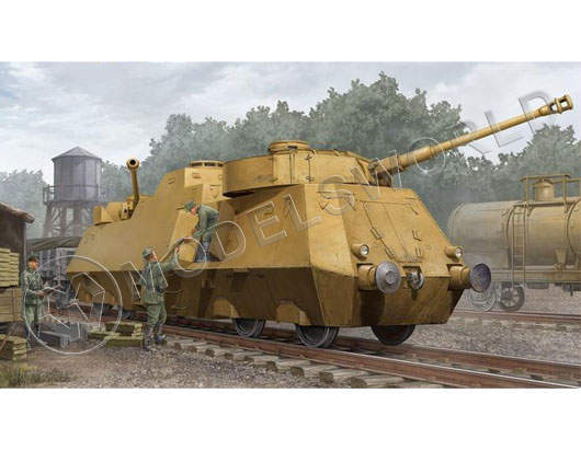 Склеиваемая пластиковая модель немецкий противотанковый броневагон Panzerjager-Triebwagen 51. Масштаб 1:35 - фото 1