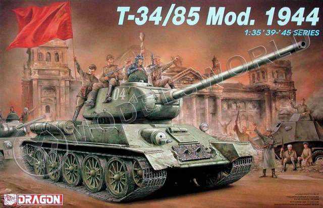 Склеиваемая пластиковая модель T-34/85 Mod.1944. Масштаб 1:35 - фото 1