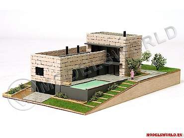 Набор для постройки архитектурного макета Жилого дома VILOMARA. Масштаб H0/TT - фото 1