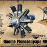 Склеиваемая пластиковая модель Gnome Monosoupape 100 h.p. Масштаб 1:32