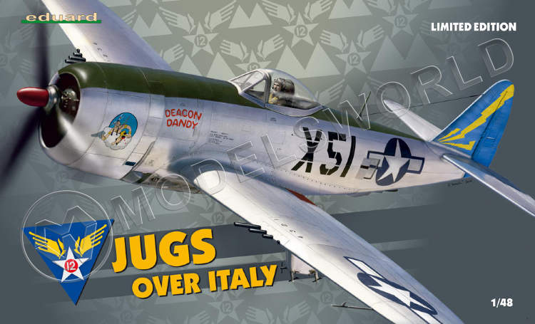 Склеиваемая пластикова модель самолета Jugs over Italy Масштаб 1:48 - фото 1