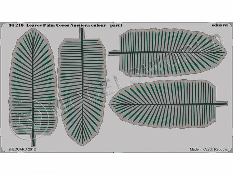 Комплект фототравления BIG ED Растения III. тропические и субтропические. Масштаб 1:35 - фото 1