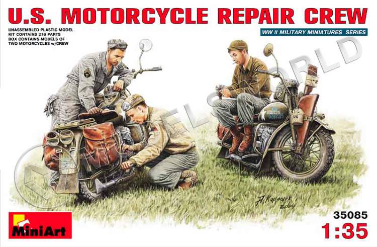 Американские мотоциклы на ремонте. Масштаб 1:35 - фото 1