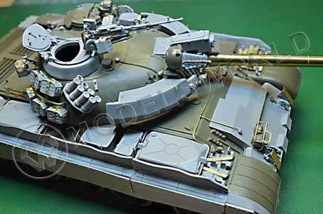 T-55AM конверсионный набор, плюс точенный ствол и фототравление для Тамиевской модели Т-55 - фото 1