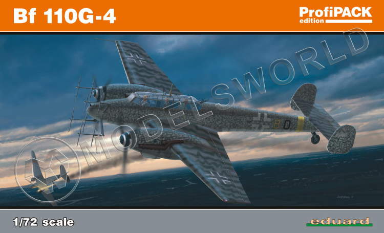 Склеиваемая пластиковая модель самолета Bf 110G-4. ProfiPACK. Масштаб 1:72 - фото 1