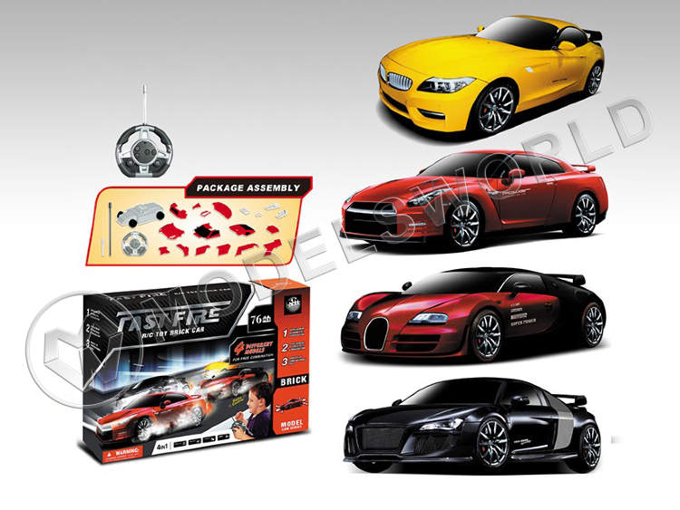 Радиоуправляемая модель-конструктор - автомобили BMW, Nissan, Bugatti Veyron и Audi R8 - фото 1