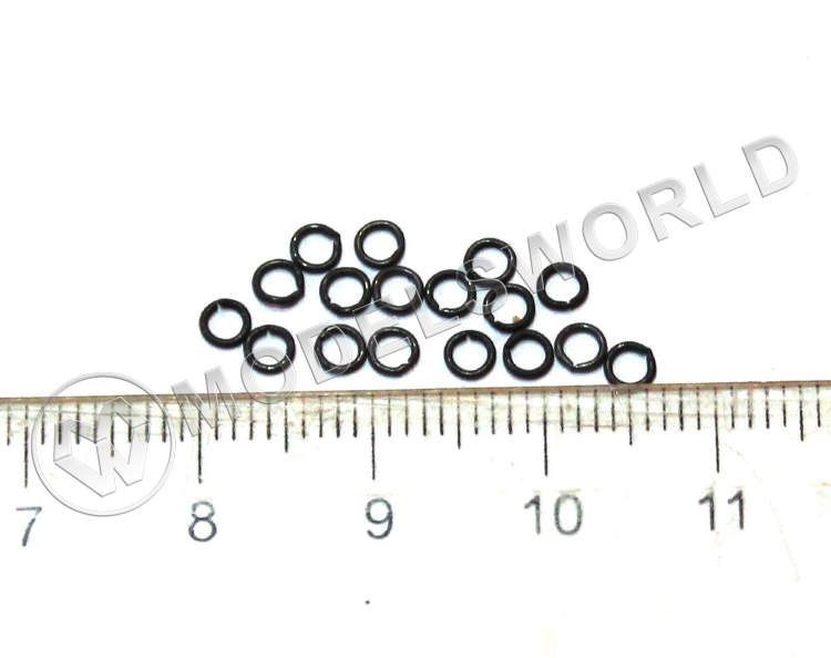 Кольцо, черненая латунь, 3 мм, 30 шт - фото 1
