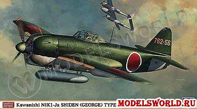 Склеиваемая пластиковая модель самолета Kawanishi N1K1-Ja Shiden Type 11 KOH "762nd Flying Group". Масштаб 1:48 - фото 1