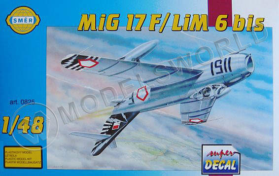 Склеиваемая пластиковая модель Самолет MiG-17Ф. Масштаб 1:48 - фото 1